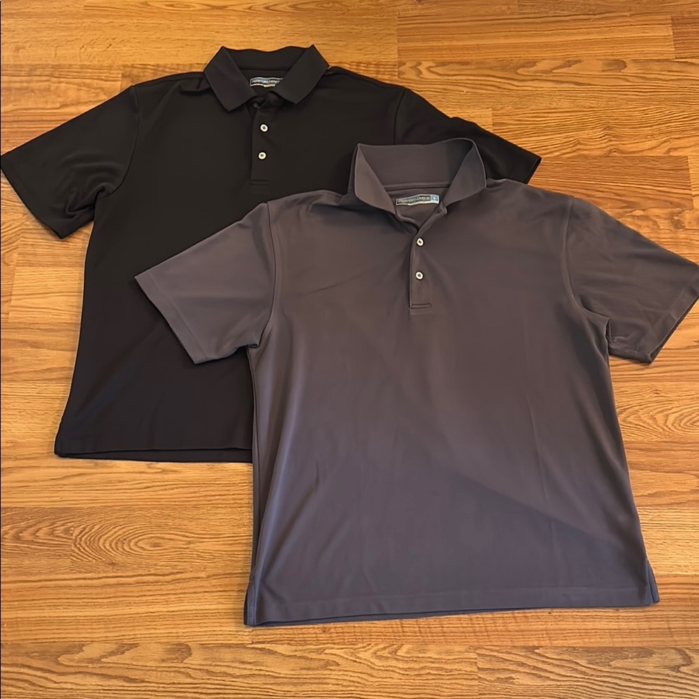 Men's Black and Gray Performance Polo Shirt Bundle